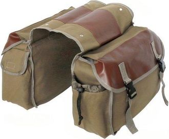 OEM Bolsa Doble Para Bicicleta, 38 X 27 X 15 Cm, Impermeable, Con Bolsillos Laterales, 30 L, Bolsa Para Rueda Trasera, Bolsa Doble, Caqui
