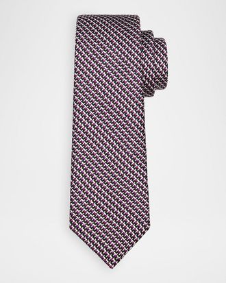Tom Ford Men & apos;s Tricolor Woven Silk Tie