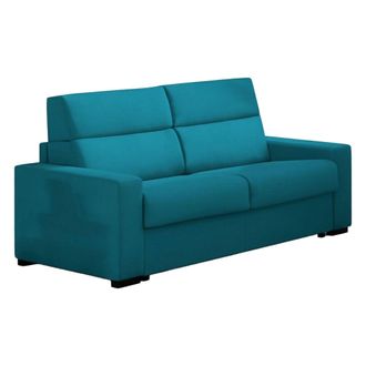 Dmora Sof&aacute; Fijo 2 Plazas Con Chaiselongue, Desenfundable, Hidr&oacute;fugo, Hecho En Italia, Lavable, 200x95x100h Cm Azul