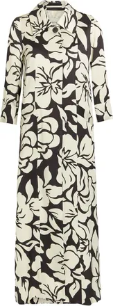 Dries Van Noten Rimi Floral Print Satin Coat - Black - 38 (UK10 / S)