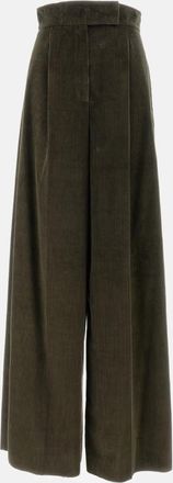 Max Mara Green Wide Leg Trousers