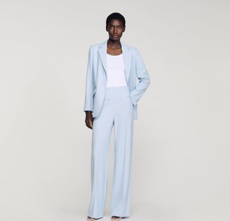 Sandro Striped sequin trousers