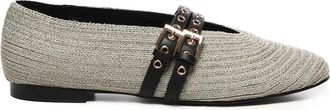 Bibi Lou Zilveren Platte Schoenen met Gespen - Dames - Ballerinas - Grijs - 40 EU - Schoenen