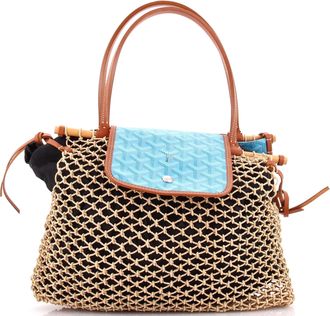 Goyard Aligre Bag Raffia Net with Coated Canvas