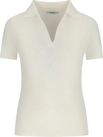 Max Mara Mxmalbero Maglia-Canottiera-Top Bianco