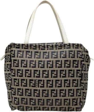 Fendi Pre-owned Vintage Handbag - Dames - Vintage Handtas - Beige - ONE Size - Leer - Vintage