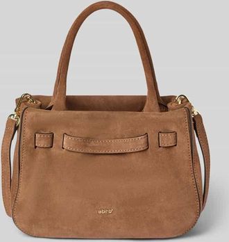 Abro Abro Handtasche aus Leder mit Label-Detail Modell JILL in Dunkelbraun, Größe 1