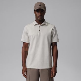 Nike Jordan Mens Jordan Sport Golf Jacquard Polo in White | IF2922-133