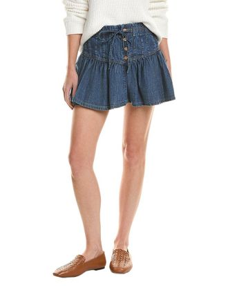 Free People We The Free Roselle Denim Mini Skirt