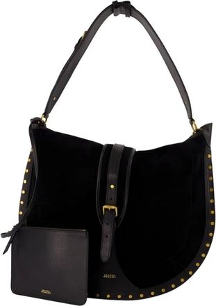 Isabel Marant Oskan Soft Schoudertas - Dames - Schoudertassen - Zwart - ONE Size - Leer - Tassen