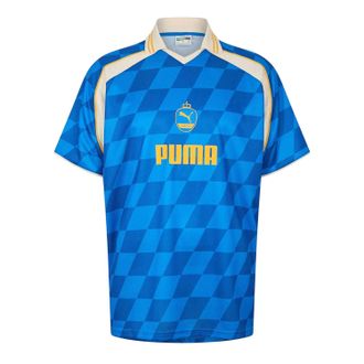 Puma Performance T-shirt met dambord voor heren (Hyperblauw)