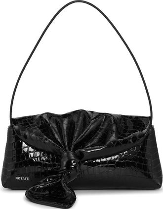 Rotate The Drape Bag Croco Shoulder Bag