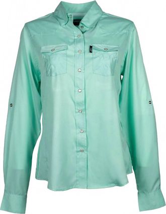 Hooey Womens Sol Snap Shirt In Seafoam