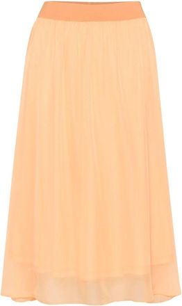Saint Tropez Coral SZ Rok - Dames - Midirokken - Geel - M - Polyester - Rokken