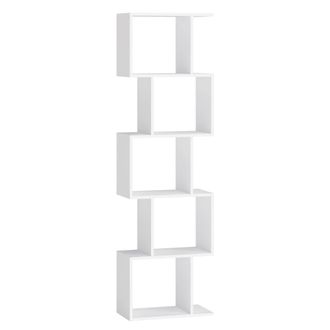Vasagle Librer&iacute;a de 5 niveles moderna de color blanco para sal&oacute;n o dormitorio