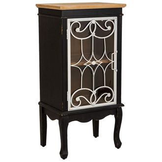 Wanderlust Deco Wanderlust Deco - Vitrina De Madera Y Metal Negra 50x36x100.5