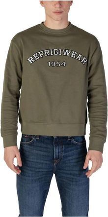 RefrigiWear Groene Katoenen Sweatshirt Herfst/Winter Collectie - Heren - Sweatshirts - Groen - XS - Katoen - Hoodies & sweatvesten