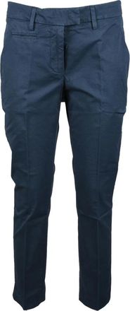 Dondup Katoen Elastaan Broek - Dames - Slim Fit Broeken - Blauw - W27 - Katoen - Broeken