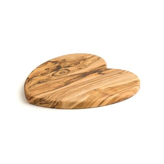 B&eacute;rard Olivewood Cutting Board, Heart Shape, 8.66 x 8.27 x 0.63