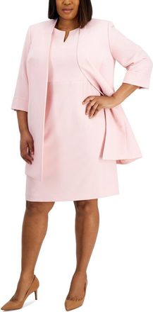 Kasper Crepe Topper Tutu Jacket Womens Pink Stretch Long Sleeve FTS1092