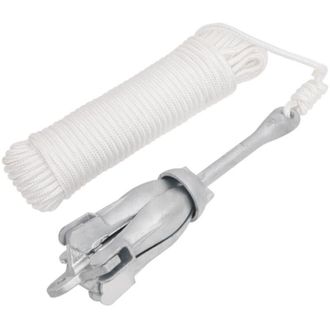 vidaXL Ancla Plegable Cuerda Hierro Fundido Galvanizado Plata 6 Kg Vidaxl