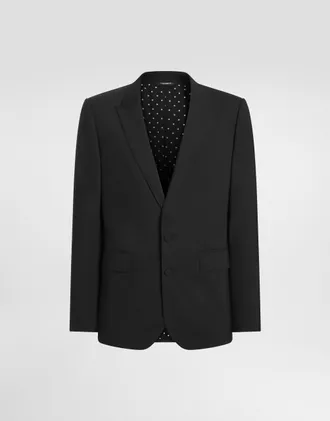 Dolce & Gabbana Single-breasted New Martini Canvas Jacket - Man Suits And Blazers Black 46