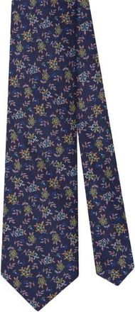 Robert Talbott Robert Flowers Ribbed Silk Best of Class Necktie in Navy at Nordstrom