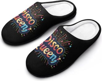 Generic Vintage Disco Mens Slippers Comfortable And Non-slip Cotton Slipper Shoe for House
