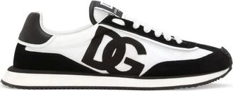 Dolce & Gabbana Schoenen, Heren, Wit, 40 EU, Witte platte schoenen met veters en logopatch