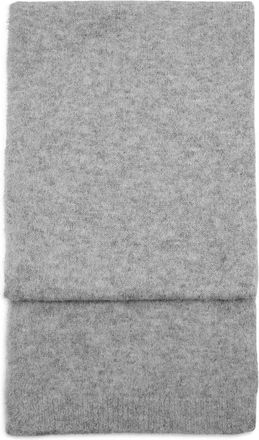 Mango Knit Fringe Scarf in Medium Heather Grey at Nordstrom