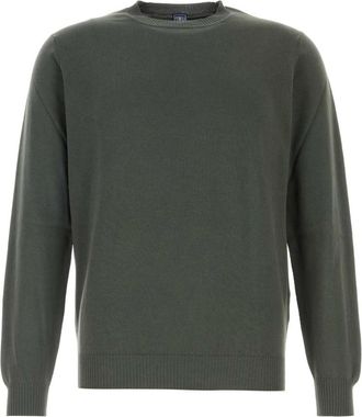 Fedeli Ronde Hals Knit - Heren - Ronde hals truien - Groen - 2XL - Katoen - Truien & Vesten