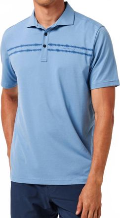 Travis Mathew Sunbeam Chest Stripe Polo In Pacific Coast
