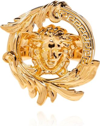 Versace Ring met Medusa Hoofd Motief - Dames - Ringen - Geel - 50 MM - Accessoires