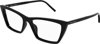 Saint Laurent Ladies Black Cat Eye Eyeglass Frames SL737MICATHINOPT 001