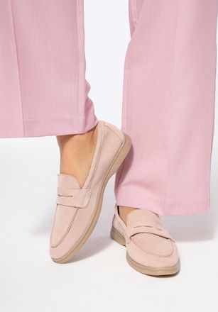 Wittchen Dames Klassieke Roze Su&egrave;de Mocassins