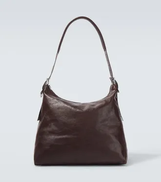 Christophe Lemaire Belted leather shoulder bag