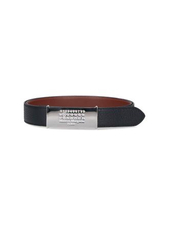 Maison Margiela Unisex Belts Black Cow Leather