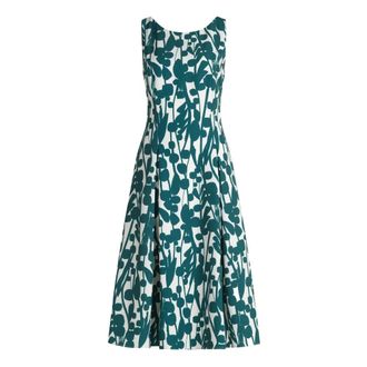Vera Mont Midi Jurken - Dames - Casual kleedjes - Groen - L - Polyester - Kleedjes