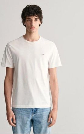 GANT Mens GANT Regular Shield T-Shirt, White - Size: 36
