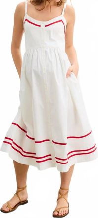 Hatch The Catalina Dress In White/red