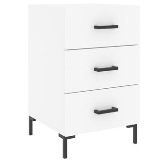 vidaXL Mesita De Noche Madera De Ingenier&iacute;a Blanco 40x40x66 Cm Vidaxl