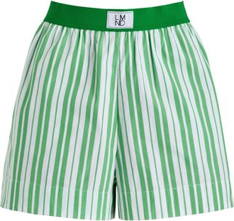 LMND Lemonade Lmnd Lemonade Chiara Striped Cotton Shorts - Green - XS (UK6 / XS) - XS (UK6 /xs)