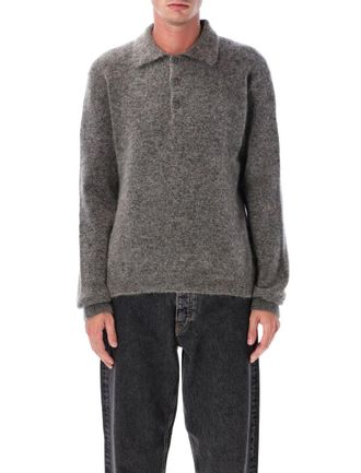 Sunflower Mohair Blend Polo Sweater