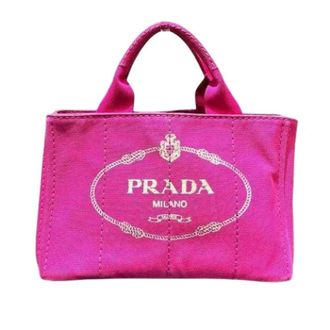 Prada Pre-owned Tote Bags, female, Pink, Size: ONE SIZE Pre-owned Canapa Tote Bag