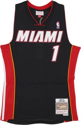 Mitchell & Ness Chris Bosh NBA Basketbal Tanktop - Heren - Fitness - Zwart - L - Polyester - Fitness