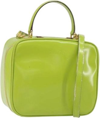 Gucci Pre-owned Handbags, female, Green, Size: ONE SIZE Pre-owned Coated Canvas Bag