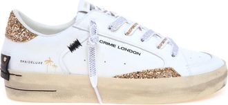 Crime London SK8 Deluxe Tequila Night - Dames - Sneakers - Wit - 41 EU - Leer - Schoenen