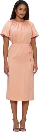 Twinset Midi Dress 261Tp 2250 - Dames - Casual kleedjes - Roze - S - Denim - Kleedjes