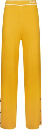 Liu Jo Pantaloni dritti con logo - Giallo