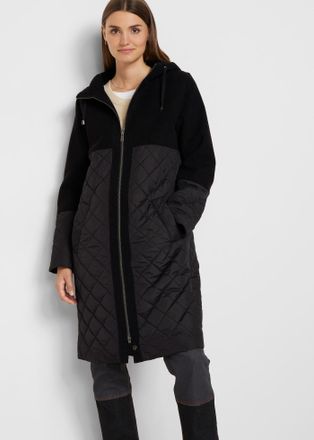 Bonprix Wintermantel BONPRIX, Damen, Gr. 38, schwarz, Obermaterial: 88% Polyester, 10% Viskose, 2% Elasthan. Futter: 100% Polyester. &Auml;rmelfutter: 100% Polyest